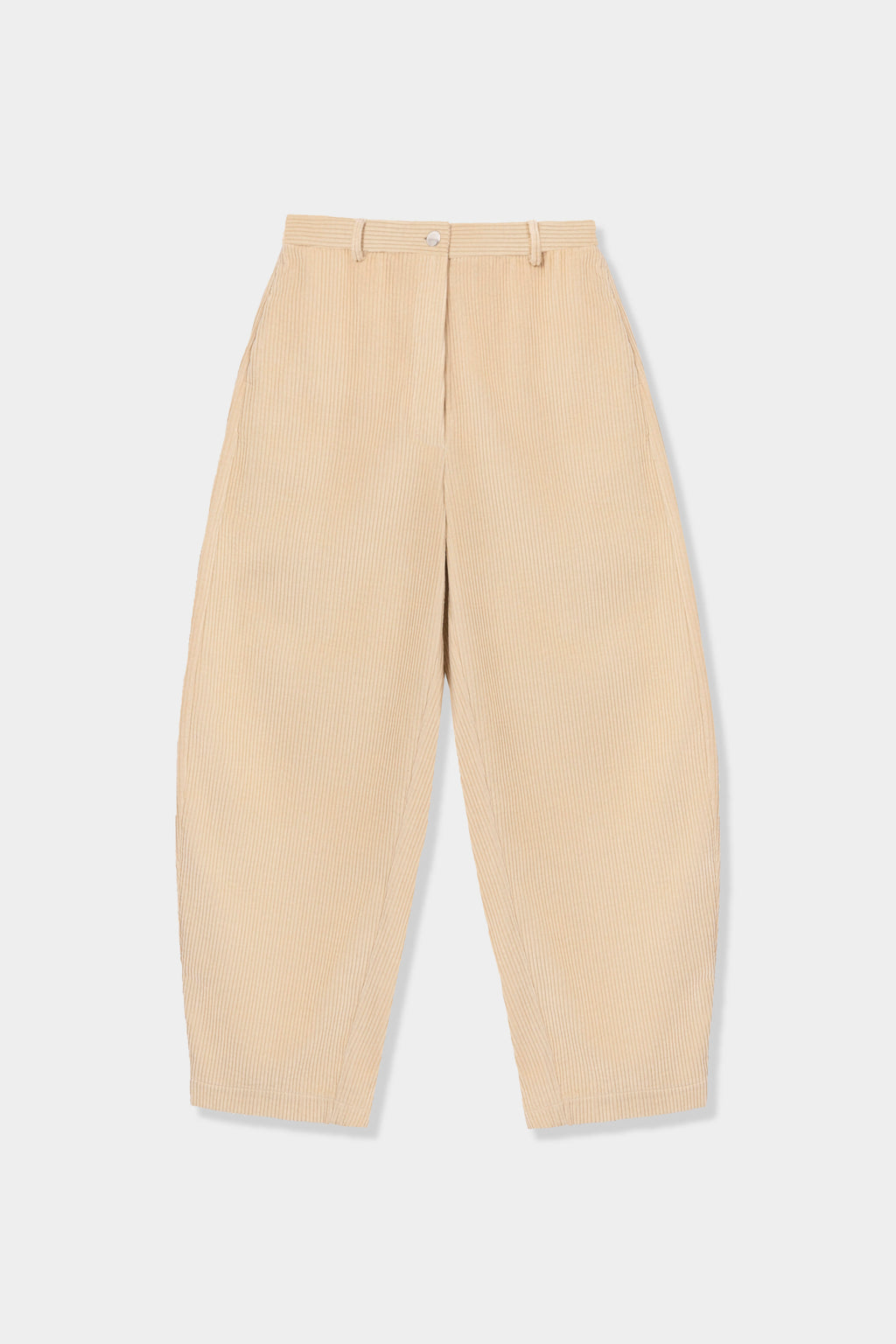 CORDUROY CURVED PANTS - Angora