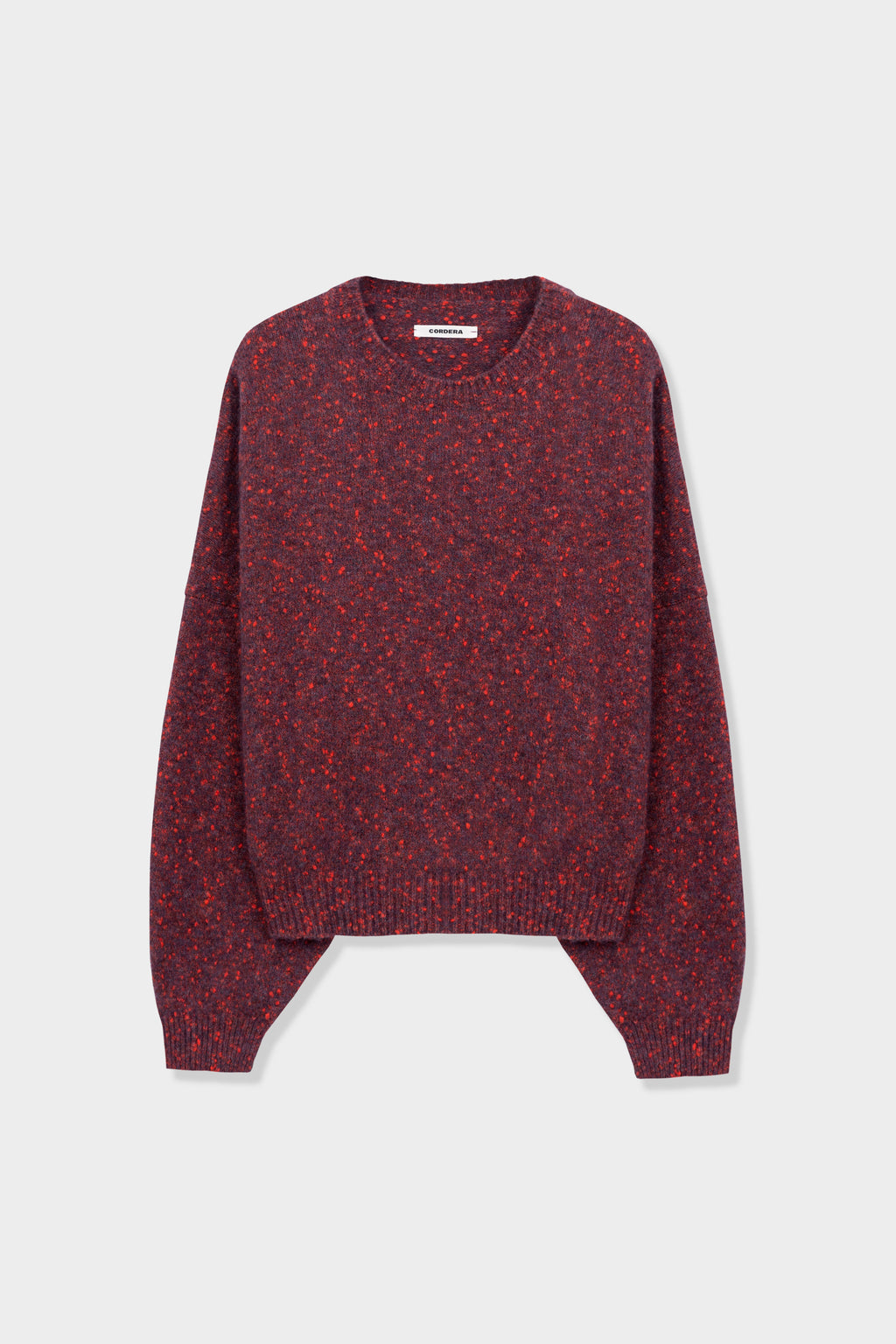 SPECKLED CREWNECK SWEATER - Beaujolais
