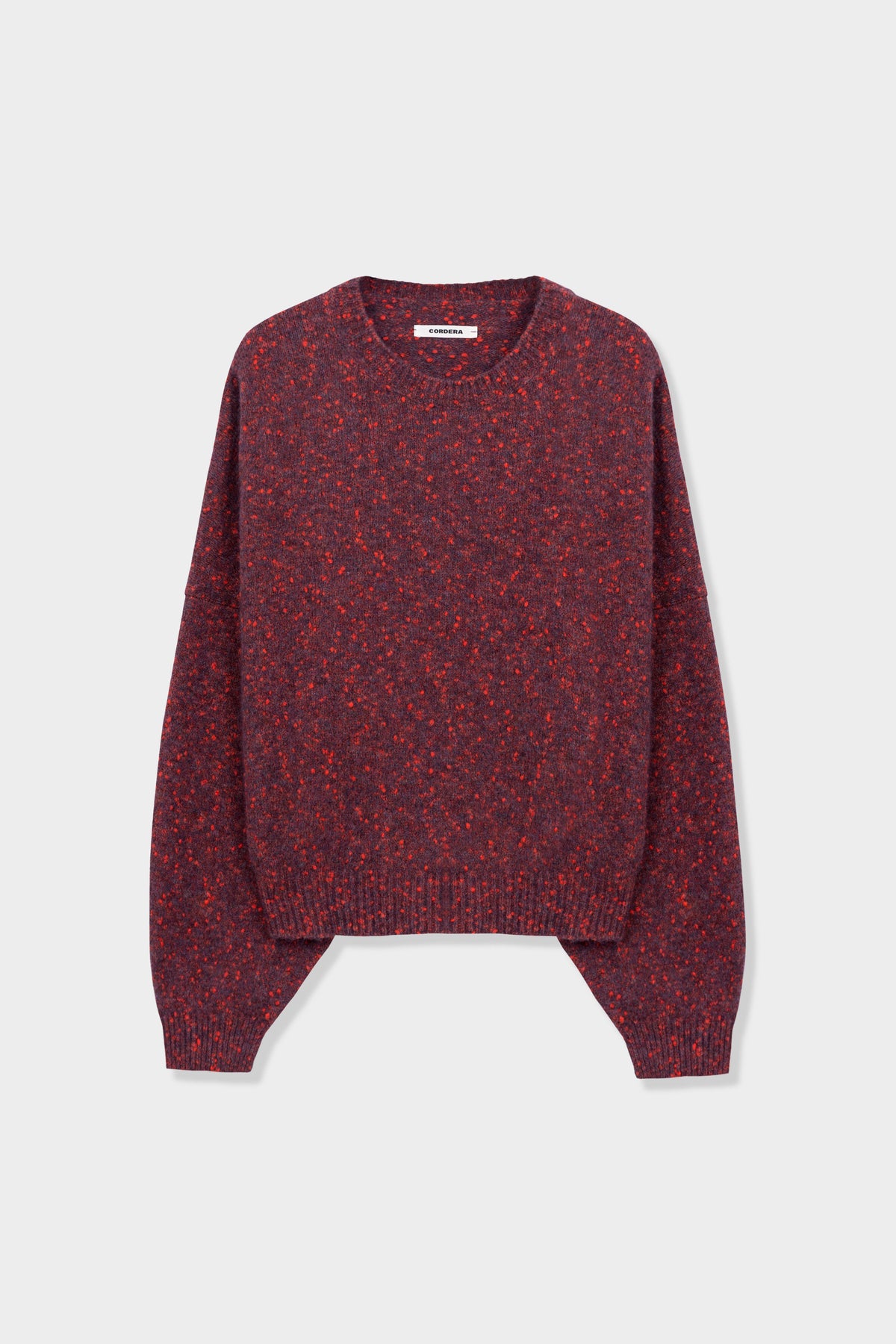 SPECKLED CREWNECK SWEATER - Beaujolais