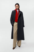 VIRGIN WOOL LONG COAT - Anthracite