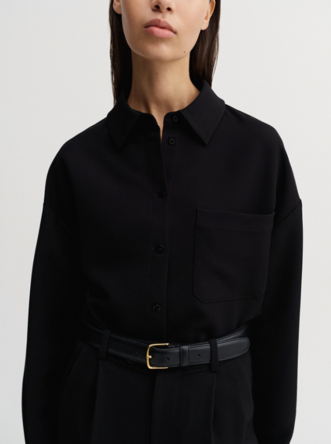Almada Label AW25 - Finn Crepe shirt - black