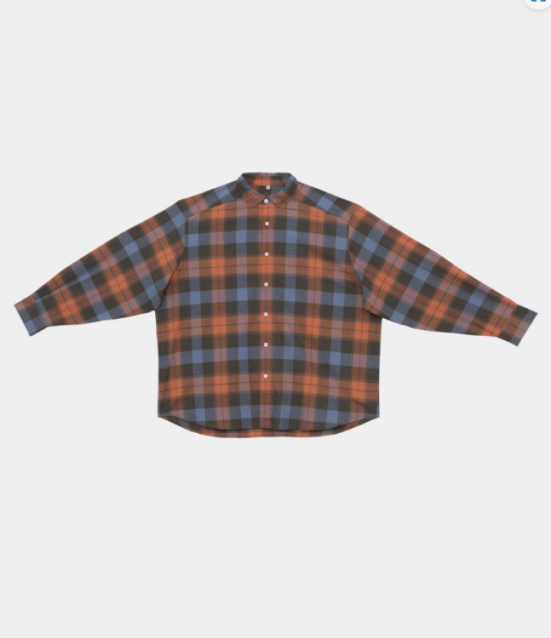 Baserange PF25 - Claude Shirt - Organic Cotton Poplin - Frame plaid