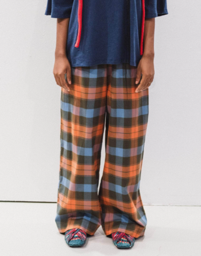 Baserange PF25 - Claude pants - Organic Cotton - Frame plaid