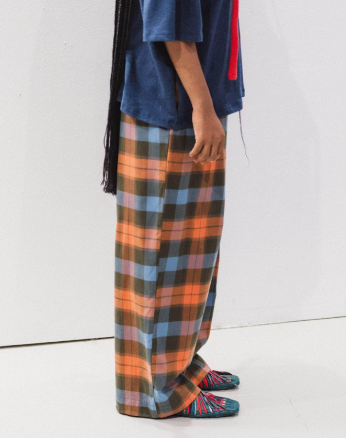 Baserange PF25 - Claude pants - Organic Cotton - Frame plaid