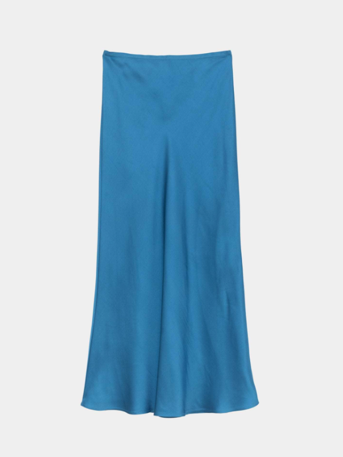Baserange PF25 - Dydine Fitted Skirt - Ecovero Viscose - Ora blue