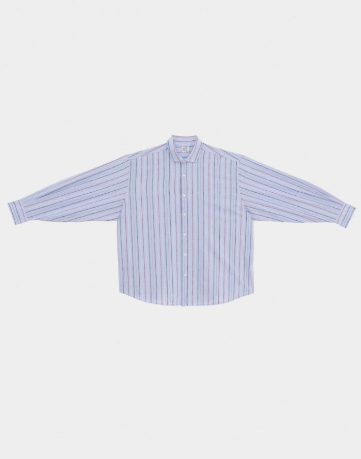 Baserange SS25 - Claude shirt - Matrix stipe