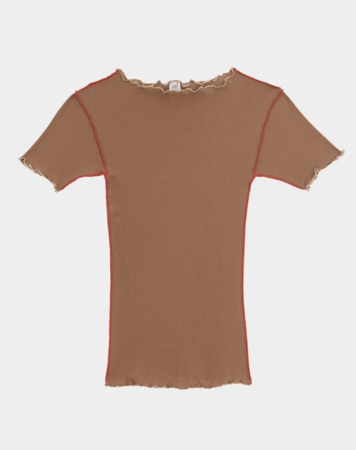 Baserange SS25 - Vein Tee Shirt -  Alamillo Brown (RED)