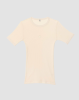 Baserange SS26 - Heart Tee Shirt - Fine Organic Cotton Rib - Undyed
