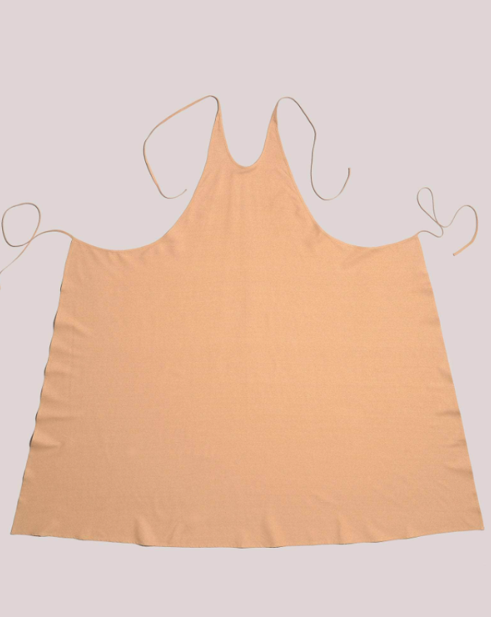 Baserange SS26 - apron dress - Bath brown