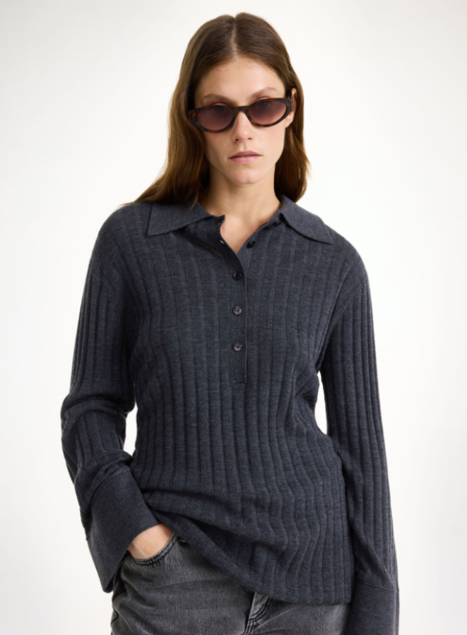 By Malene Birger AW24 - Delphine sweater - Jet grey