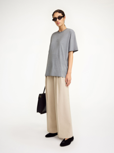 By Malene Birger SS25 - Fayeh. - T-Shirts - Grey Melange