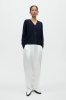 CORDERA PF26 - MERINO WOOL BUTTON  CARDIGAN - Navy 