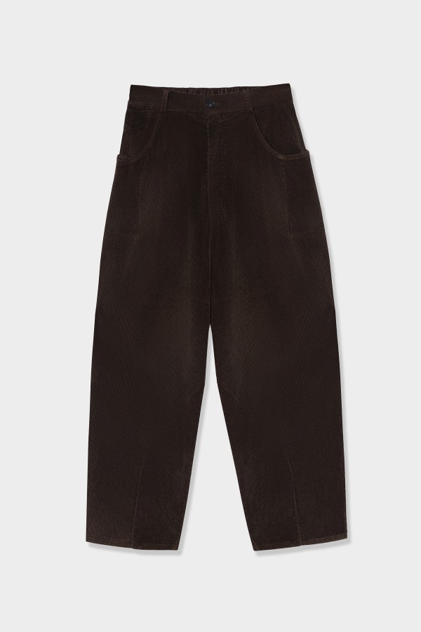 Cordera PF26 - CORDUROY BAGGY PANTS - brown