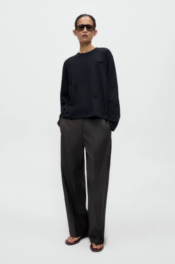 Cordera PF26 - EMBELLISHED LONG-SLEEVE TEE - black Cordera PF26 - EMBELLISHED LONG-SLEEVE TEE - black
