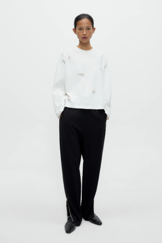 Cordera PF26 - EMBELLISHED LONG-SLEEVE TEE -  white
