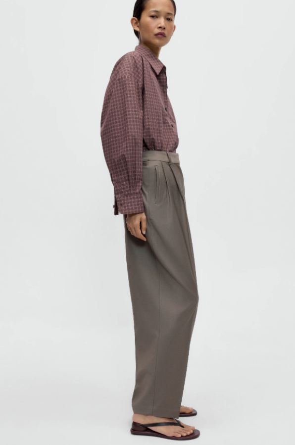 Cordera PF26 - VIRGIN WOOL MASCULINE BARREL PANTS- taupe Cordera PF26 - VIRGIN WOOL MASCULINE BARREL PANTS- taupe