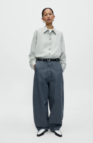 Cordera PF26 - WASHED DENIM CURVED PANTS-  grey