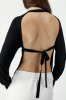 Cordera SS26 - OPEN-BACK CARDIGAN - BLACK