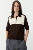 Cordera SS26 - ORGANIC COTTON  COLORBLOCK POLO-  BROWN 