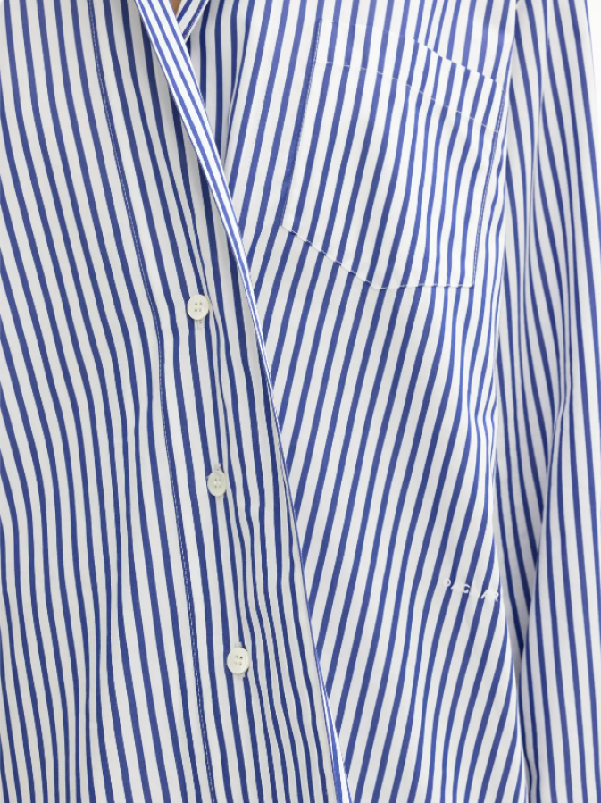 Dagmar SS24 - Asymmetric shirt - deep blue/white