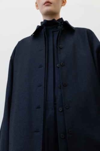 Le 17 Septembre FW22 - Oversized wool shirt - Navy