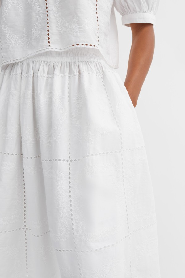 Skall Studio SS25 - Anemone skirt - Optic white