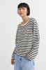 Skall Studio SS25 - Loui oversized blouse - Dark navy/White stripe