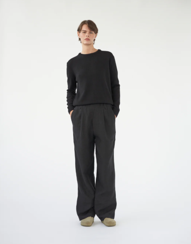 AF Agger AW23 - Linen casual pants - Black