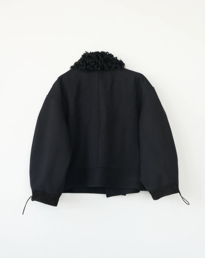 AF Agger AW24 - Heavy wool officer jacket - Black