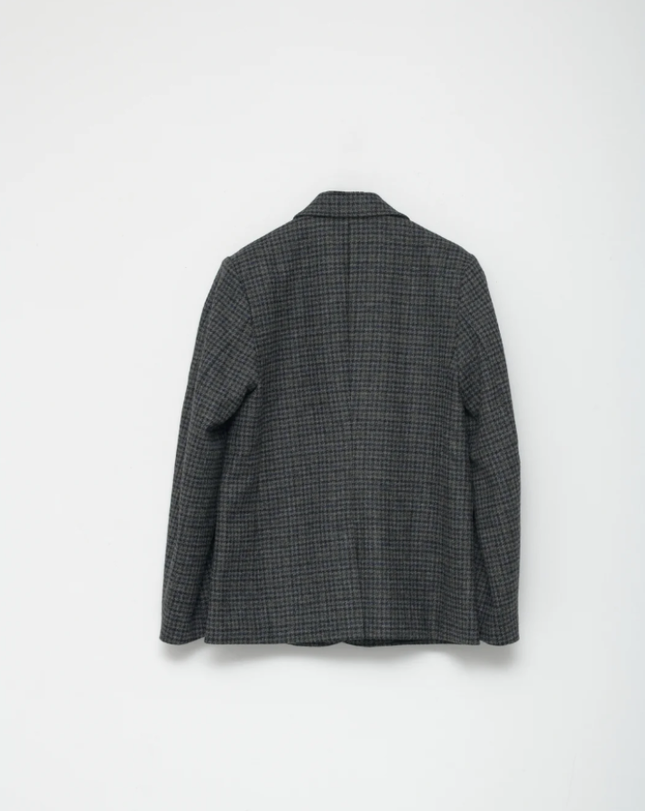 AF Agger AW24 - SHETLAND WOOL OVERSIZE BLAZER - Blue/Grey