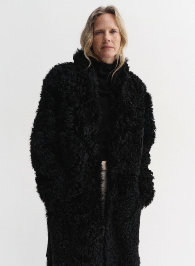 Almada label AW25 - Claudie Shearling Coat - black Almada label AW25 - Claudie Shearling Coat - black