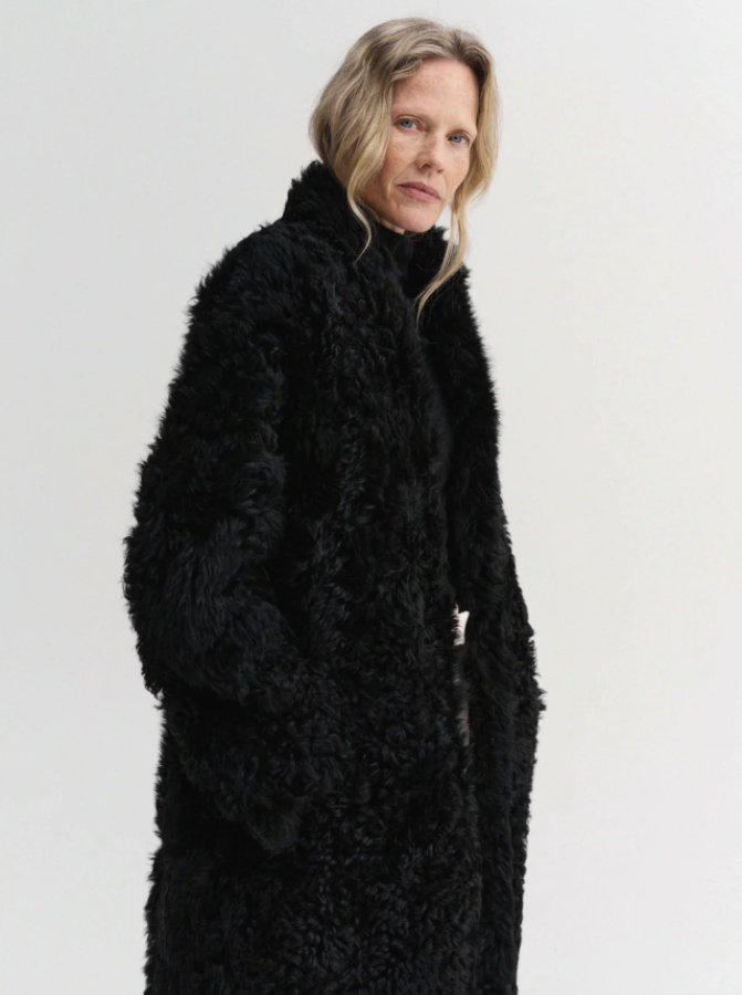 Almada label AW25 - Claudie Shearling Coat - black Almada label AW25 - Claudie Shearling Coat - black