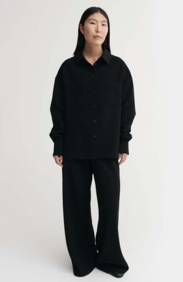 Almada Label AW25 - Finn Crepe shirt - black