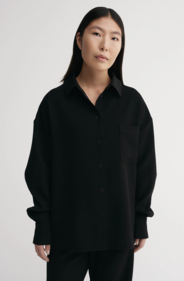 Almada Label AW25 - Finn Crepe shirt - black