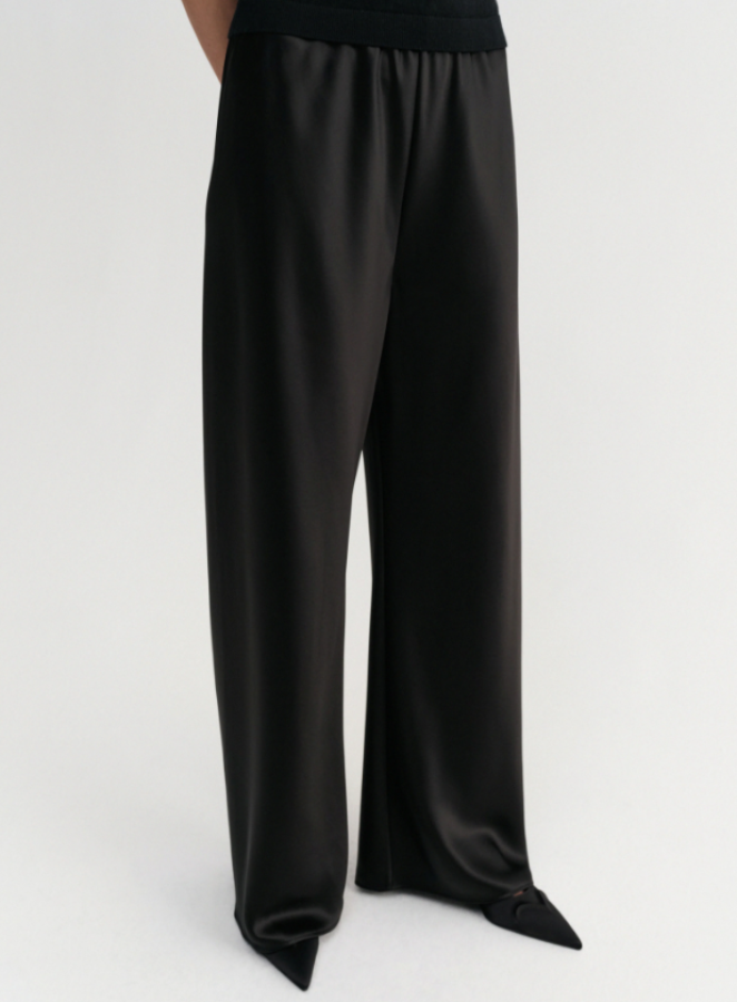 Almada Label SS26 - Bias Satin Pants - black