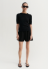 Almada label SS26 - Bim crepe shorts - black