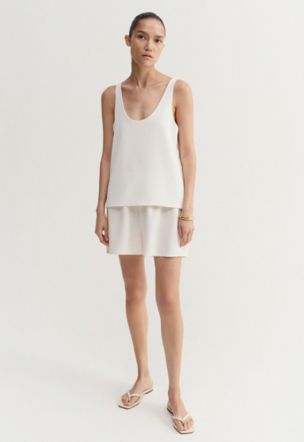 Almada Label SS26 - Bim Crepe Shorts - cream