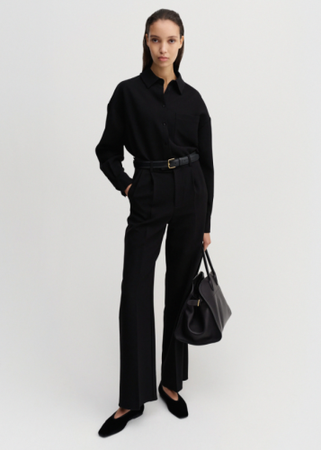 Almada Label SS26 - Finn Crepe Shirt - black