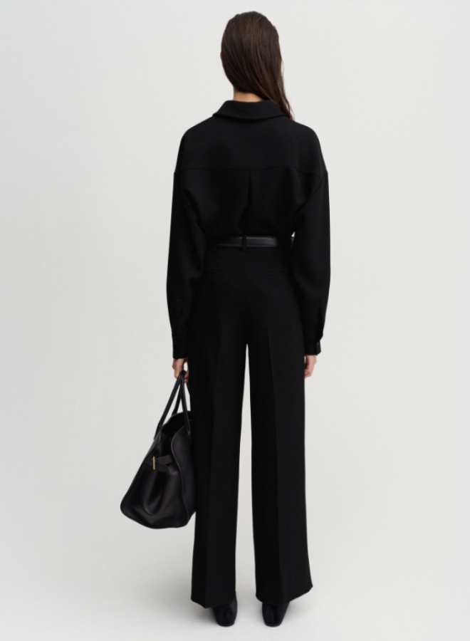 Almada Label SS26 - Finn Crepe Shirt - black