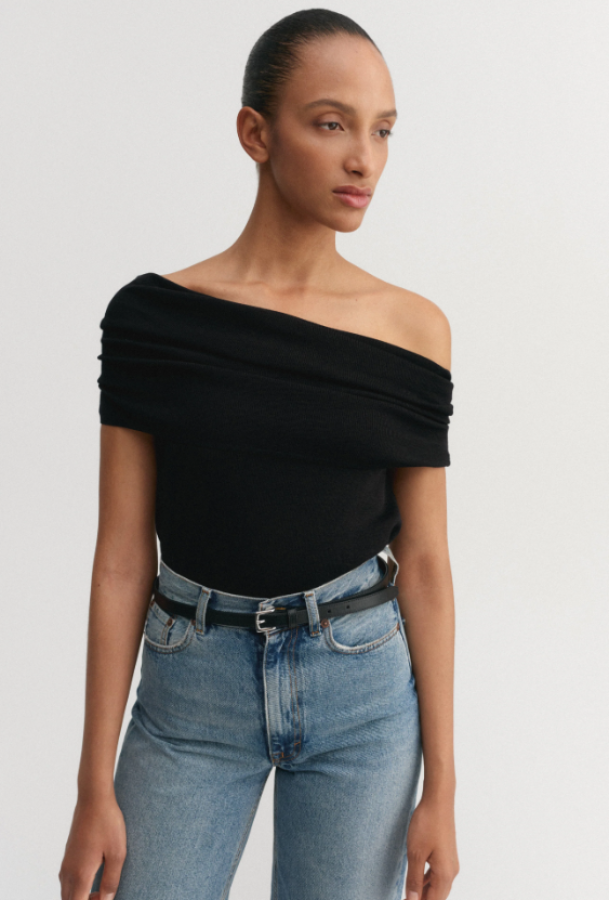 Almada Label SS26 - Poppy Top - black