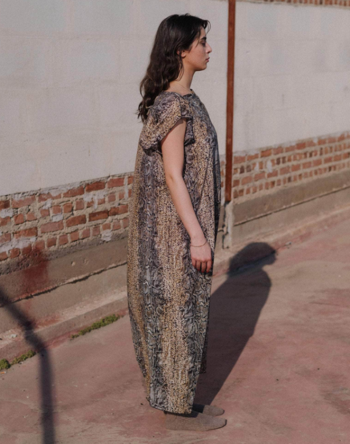 Baserange AW25 - Rema Dress - Silk Crepe - Snake