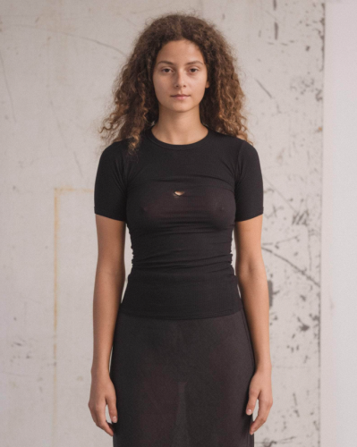 Baserange AW26 - Heart Tee Shirt - Black