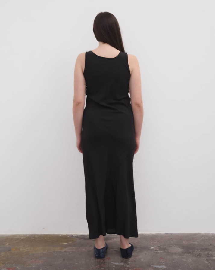 Baserange AW26 - Lava Dress - Silk Crepe - Black