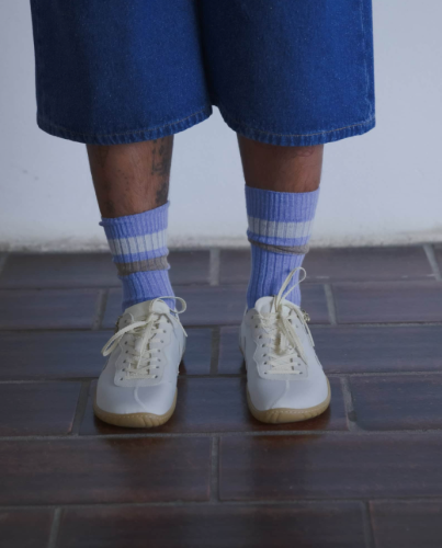 Baserange AW26 - Race Overankle Socks - Blue melange