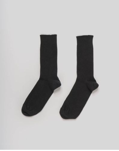 Baserange AW26 - Rib Overankle Socks - Black