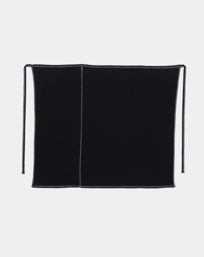 Baserange PF25 - Brig Skirt - Ribbed Organic Cotton Jersey - Black