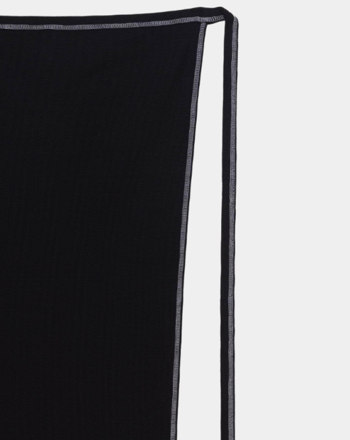 Baserange PF25 - Brig Skirt - Ribbed Organic Cotton Jersey - Black