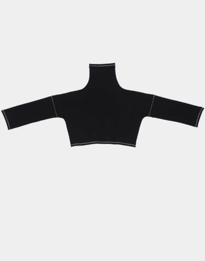 Baserange PF25 - Camer Turtleneck - Organic Cotton Rib - Black