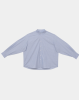 Baserange PF25 - Claude Shirt - Organic Cotton Poplin - Blue strip
