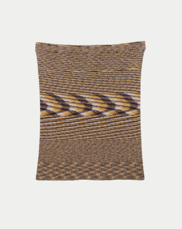 Baserange PF25 - Flute Skirt - Viscose knit - Brown melange